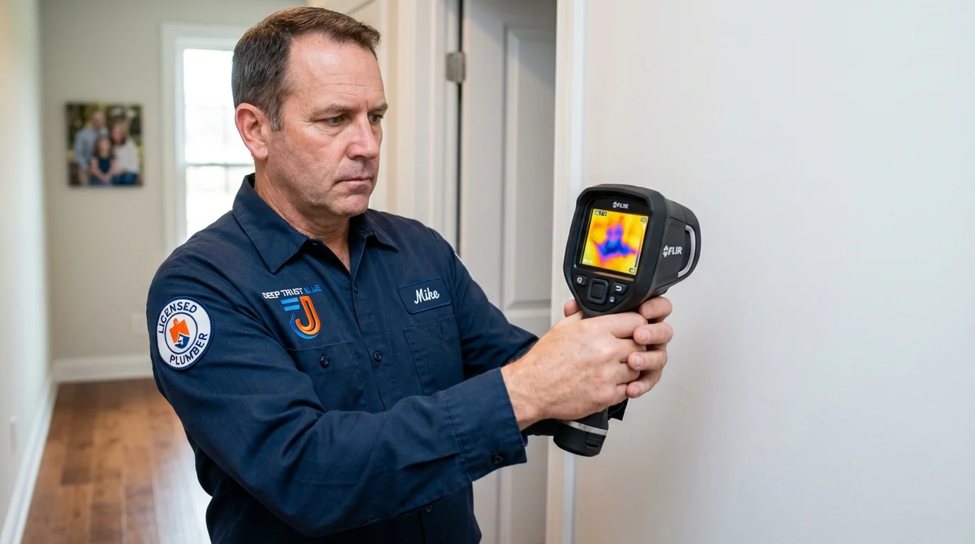 Thermal imaging leak detection by Johns Plumbing LLC in East Greenville